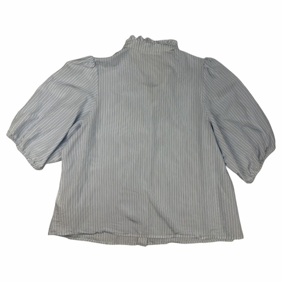 SAMSOE SAMSOE Women’s Suzia Blouse In Ibiza St. Striped Button Down Blouse Sz L - Picture 8 of 10